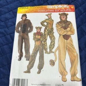 Simplicity 2853 Animal Costumes for adults- s-sm-med_l-xl- uncut